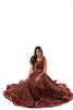 Maroon Ajrakh Gamthi Skirt
