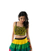 PoP Up Real Mirror Hand Work Blouse yellow black