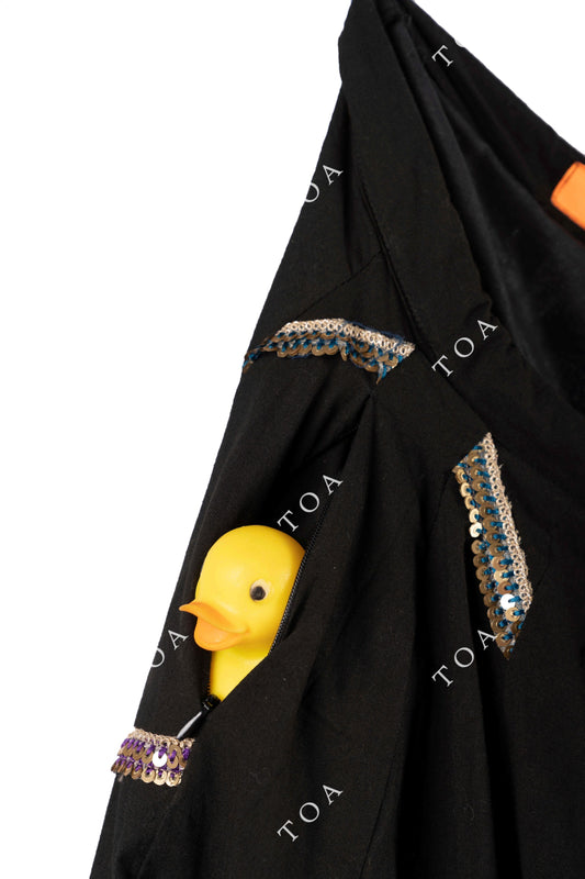 Black Alternate Kallis Resham Sequins 10+ Mtrs Flare Skirt