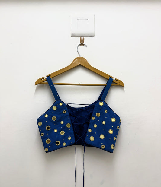 💫Sequins Sitara Mirror SP Top - Blue💫