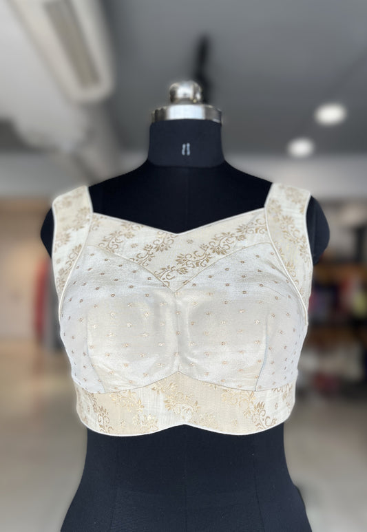 Off White Banarasi Top 1.0