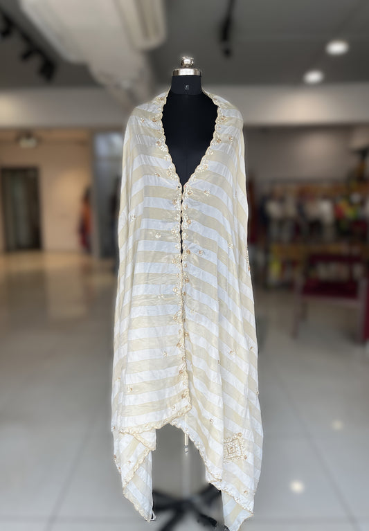 Soft Kanjivaram Tissue Silk Dupatta Scallops