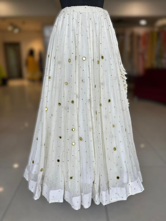 💫Sequins Sitara Mirror Skirt Only💫 - Off White