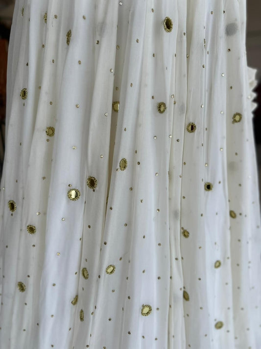 💫Sequins Sitara Mirror Skirt Only💫 - Off White