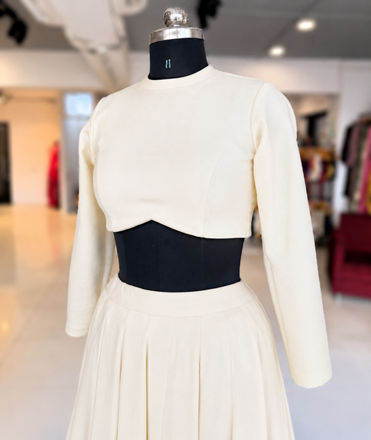 Georgette Grace Top - Cream White