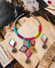 Multi Color Mirror Hashli Necklace - JVD