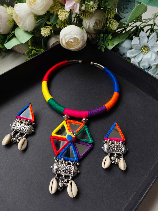 Multi Mirror Necklace Hasli - JVD