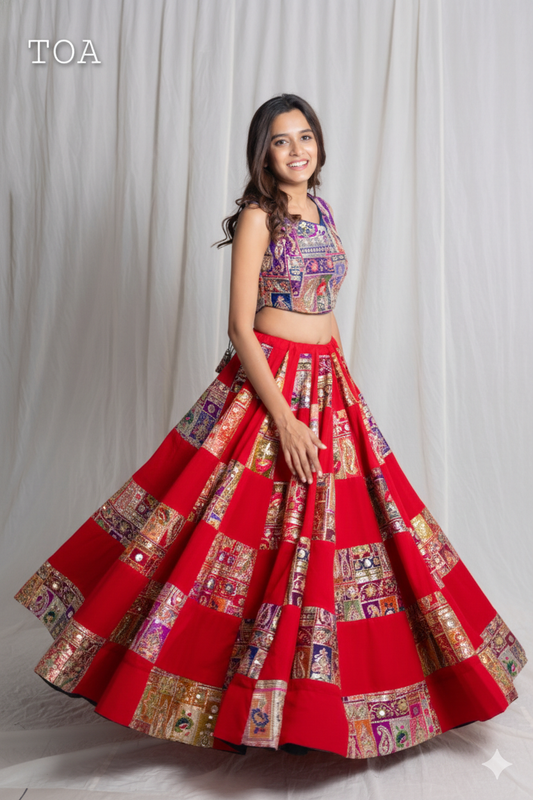 Red Iconic Box Skirt Only