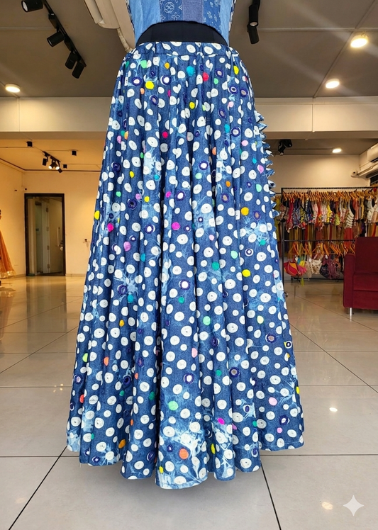 Denim Pop Up Skirt