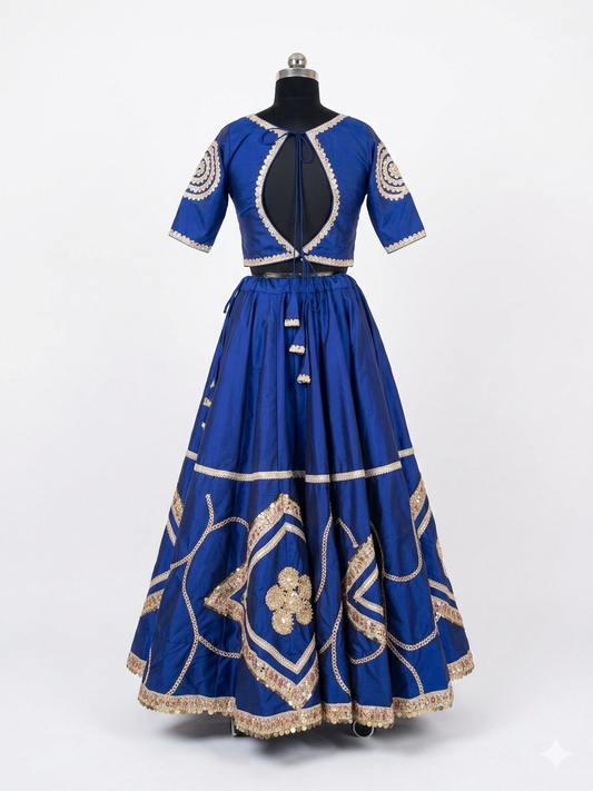 Royal Blue Silk Shine Outfit
