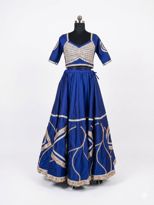 Royal Blue Silk Shine Outfit