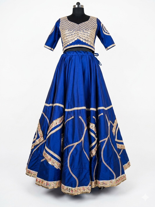 Silk Shine Skirt Only - Royal Blue