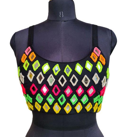 PoP Up Real Mirror Hand Work Blouse