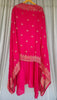 Pink Semi-Stitched Premium Suits
