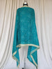 Premium Crepe Bandhani Dupatta Peacock Blue Color