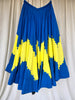 Stunning Tri Color Skirt With Mirror Work BL YL BL