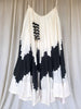Stunning Tri Color Skirt With Mirror Work WH BL WH