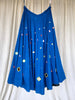 Royal Blue Multi Mirror Work Skirt 9+ Mtrs Flare