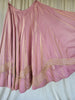 Rose Pink Kanjivaram Tissue Silk Skirt with Zig-Zag Border Pattern