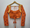 PoP Up Real Mirror Hand Work Blouse Orange FL