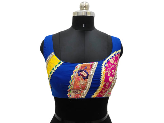 Mosaic Multi Top - Blue (Sleeve Less Variant)
