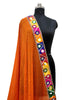 Multi Mirror Dupatta Georgette - Orange