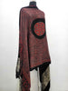 Premium Modal Gaji Ajrakh Hand Block Dupatta - Black & Red Combination