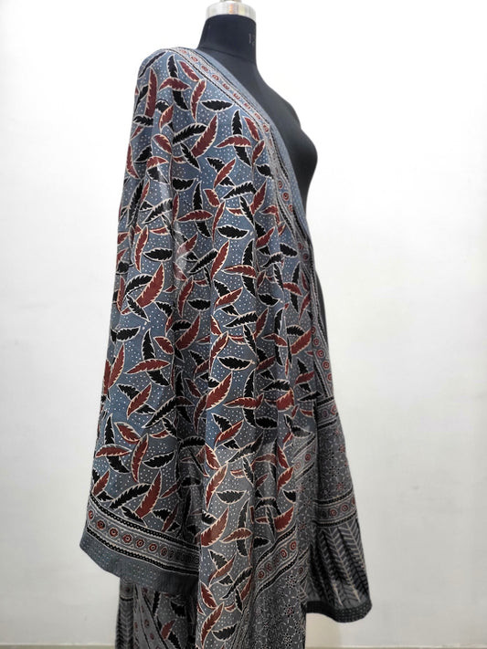 Hand Block Mal Dupatta