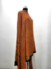 Premium Modal Gaji Ajrakh Hand Block Mukesh Dupatta -Golden Rust