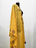 Hand Block Mirror Mal Dupatta Yellow