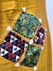 Premium Modal Gaji Ajrakh Patch Dupatta Golden Mustard