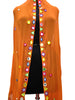 Pop Up Mirror Work Dupatta - Orange