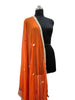 Pop Up Mirror Work Dupatta - Orange
