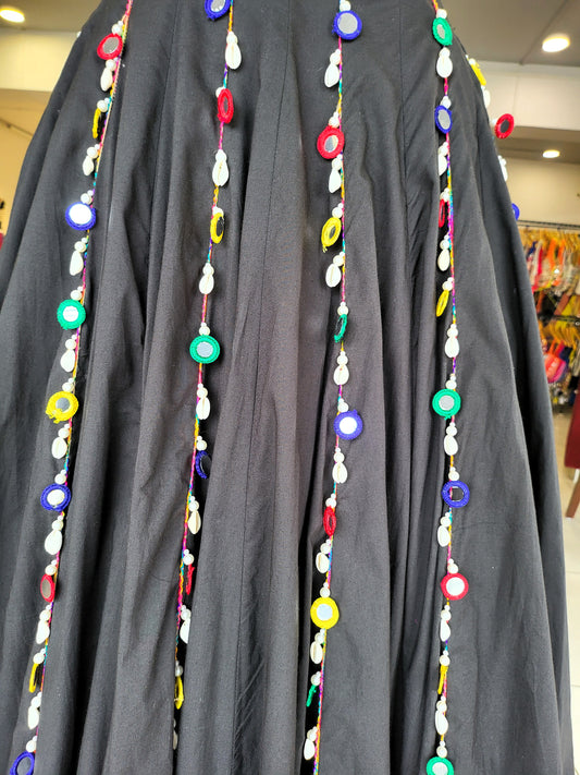 Rang Kodi Raas Skirt - Black