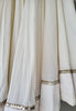 Cream Off White Single Line Border 15 Meters Flare