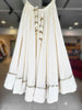 Cream Off White Single Line Border 15 Meters Flare