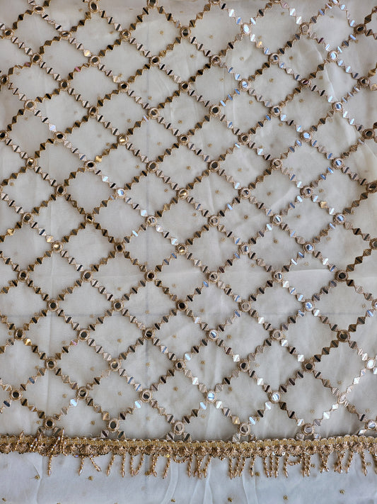 Golden Mirror Dupatta 💫