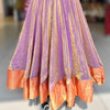 Purple Rust Kanjivaram Skirt