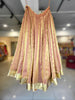 Kanjivaram Soft Tissue Silk Dual Tone Lampi Skirt - Antique