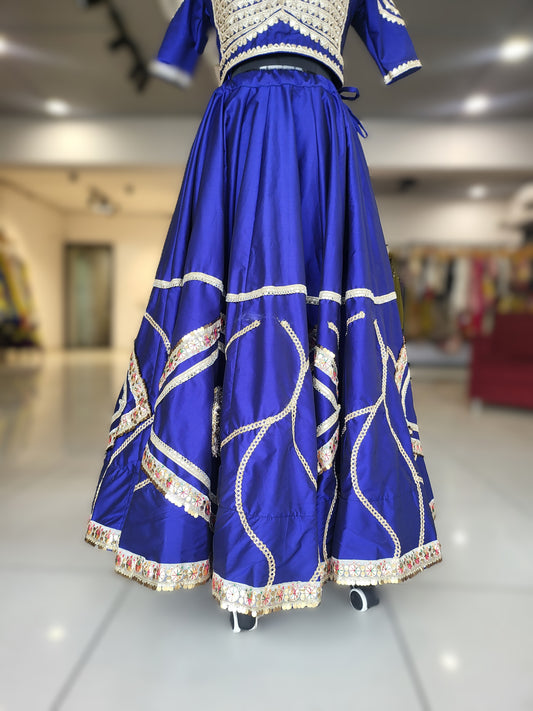 Silk Shine Skirt Only - Royal Blue