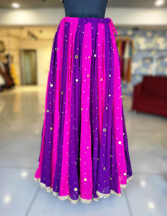 💫Sequins Sitara Mirror Lampi Skirt Only💫- Jaamuni Raani