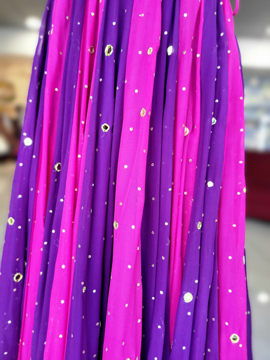 💫Sequins Sitara Mirror Lampi Skirt Only💫- Jaamuni Raani