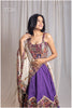 Off White  to purple vintage border Dupatta Only
