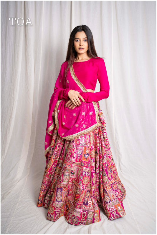 Most Loved Hot Pink Celebrity Vintage Work Skirt