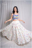 Mirror Boho White & Blue