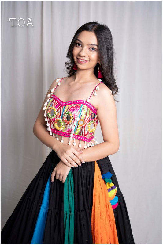 Kashmiri Mirror Work Top