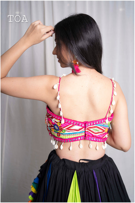 Kashmiri Mirror Work Top