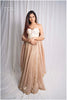 Golden Beige Color Kanjivaram Soft Tissue Silk Dual Tone Skirt