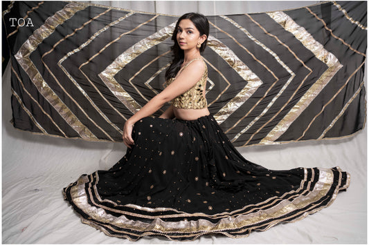 Black Georgette Lampi Best-Seller Skirt of the Season!