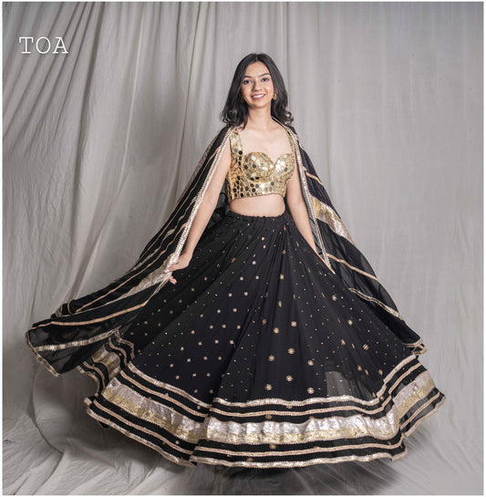 Black Georgette Lampi Best-Seller Skirt of the Season!